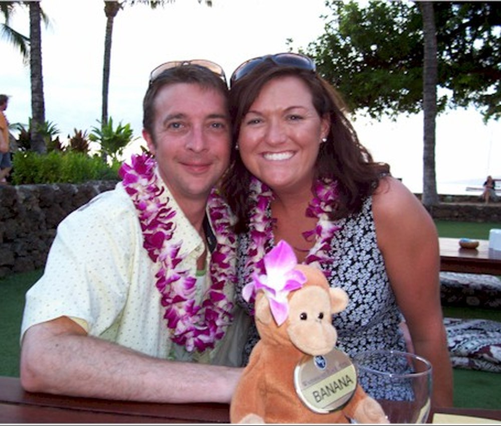 Sean and his wife in Hawaii early in their relationship