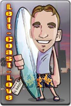 Original Leftcoastlove cartoon surfer avatar